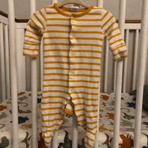 Yellow and White Stripped Sleep-n-Play